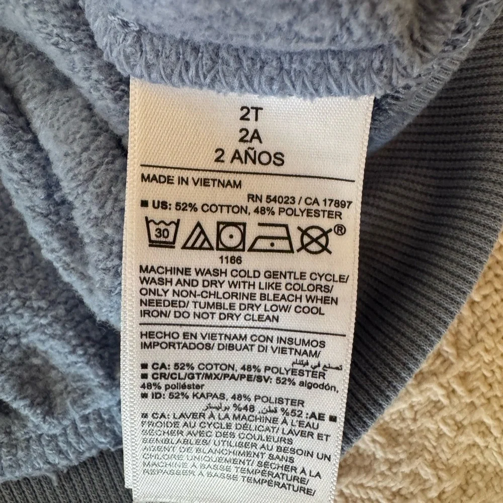 Old Navy Bubble Crewneck With Cowboy Teddy Appliqué 2T